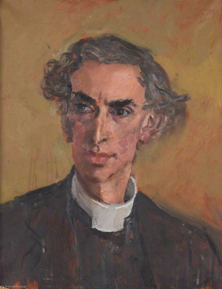Wikioo.org - The Encyclopedia of Fine Arts - Painting, Artwork by Augustus Edwin John - Father Martin D'Arcy (1888–1978)