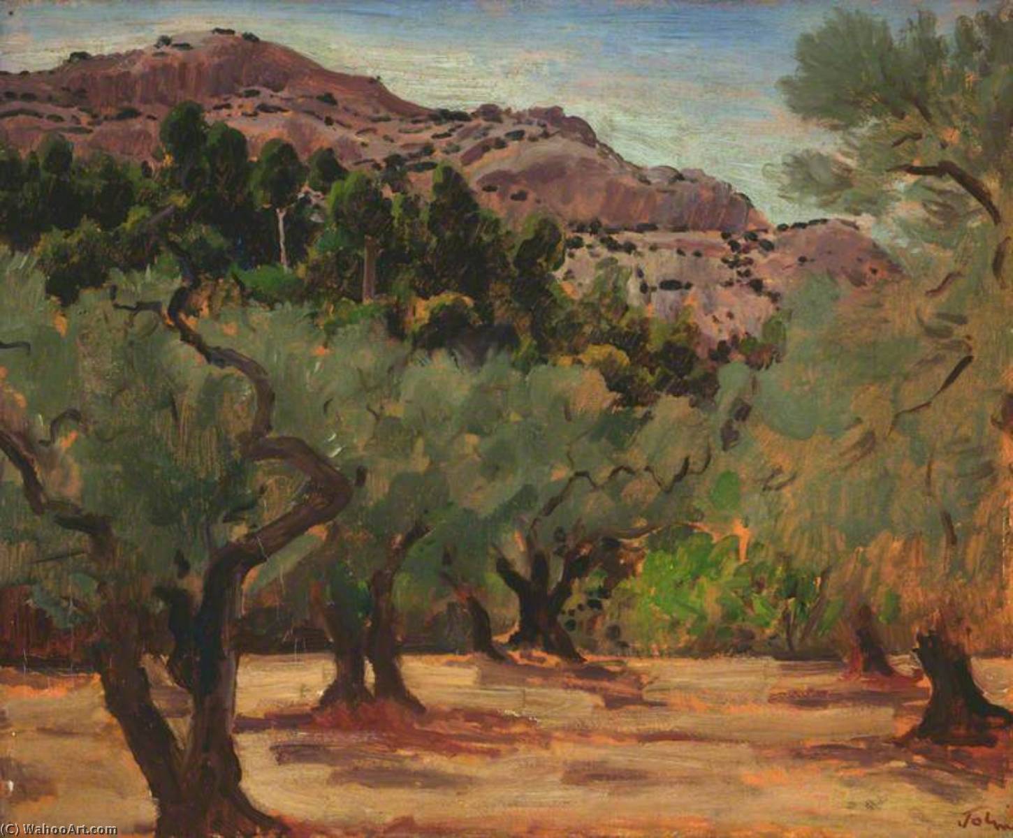 WikiOO.org - Енциклопедия за изящни изкуства - Живопис, Произведения на изкуството Augustus Edwin John - Provençal Landscape