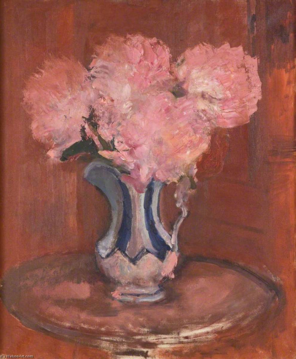 WikiOO.org - Encyclopedia of Fine Arts - Malba, Artwork Augustus Edwin John - Flowers in a Jug