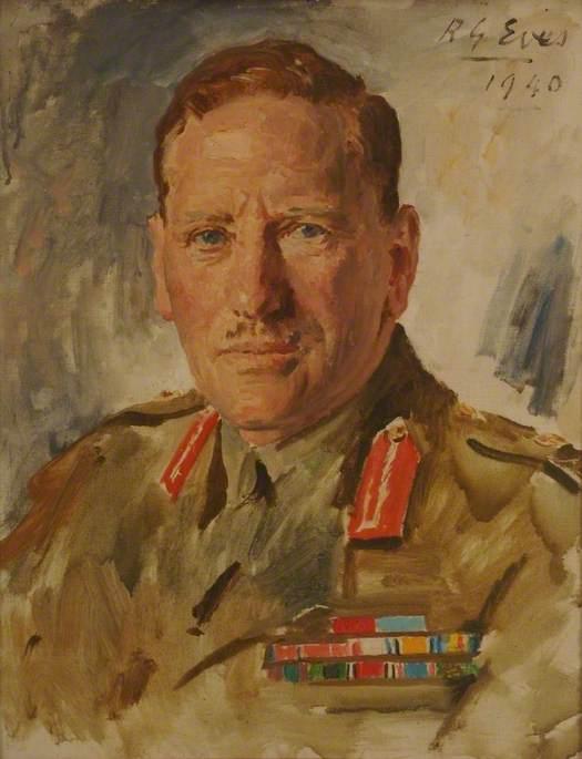Wikioo.org - The Encyclopedia of Fine Arts - Painting, Artwork by Reginald Grenville Eves - Lieutenant General Claude J E Auchinleck, CB, CSI, DSO, OBE