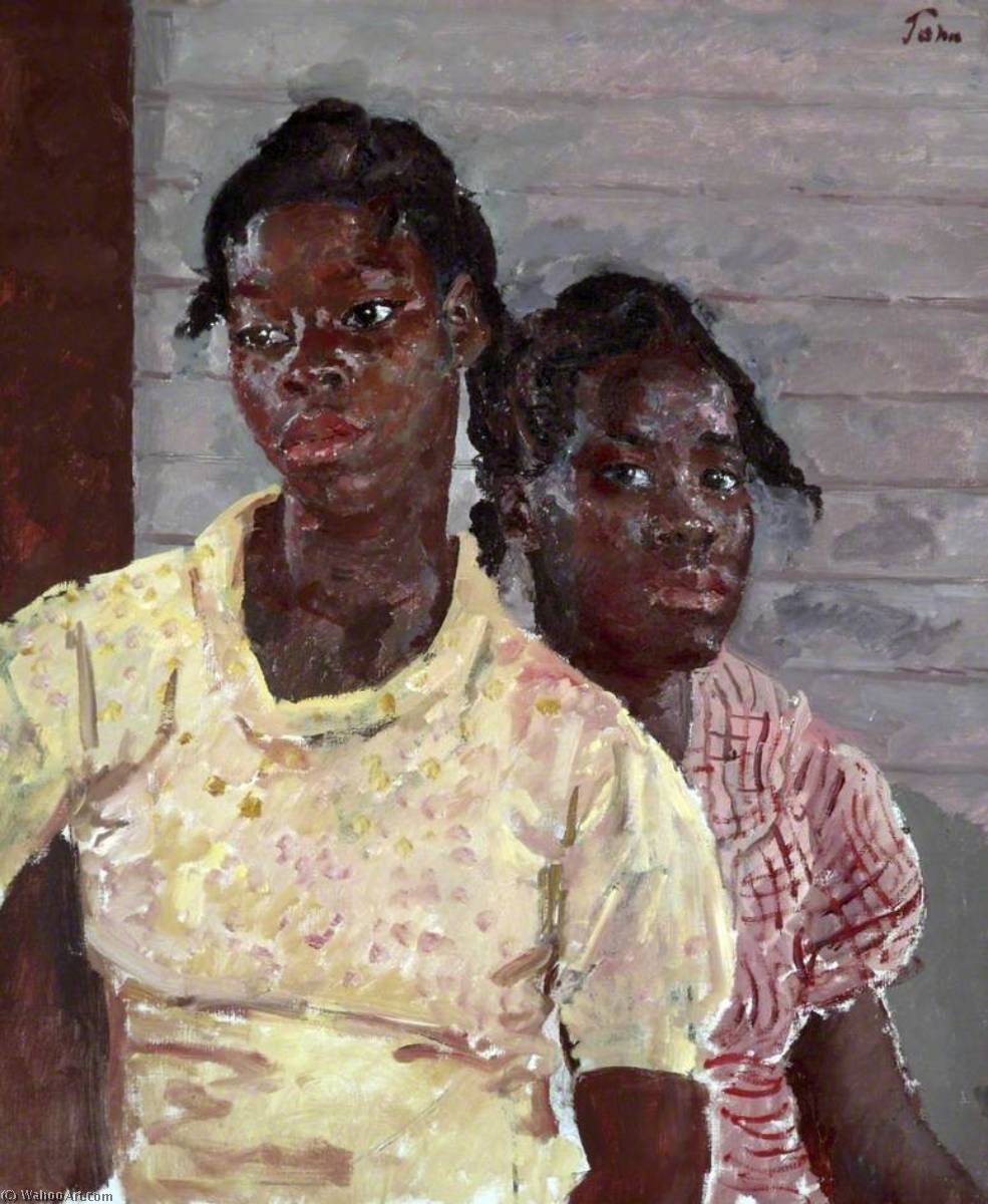 Wikioo.org - The Encyclopedia of Fine Arts - Painting, Artwork by Augustus Edwin John - Two Jamaican Girls