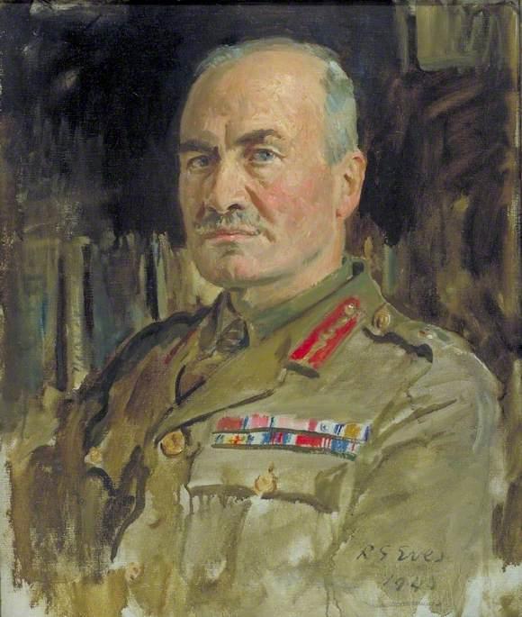 Wikioo.org - The Encyclopedia of Fine Arts - Painting, Artwork by Reginald Grenville Eves - Lieutenant General Sir Ronald Adam Bt, CB, DSO, OBE