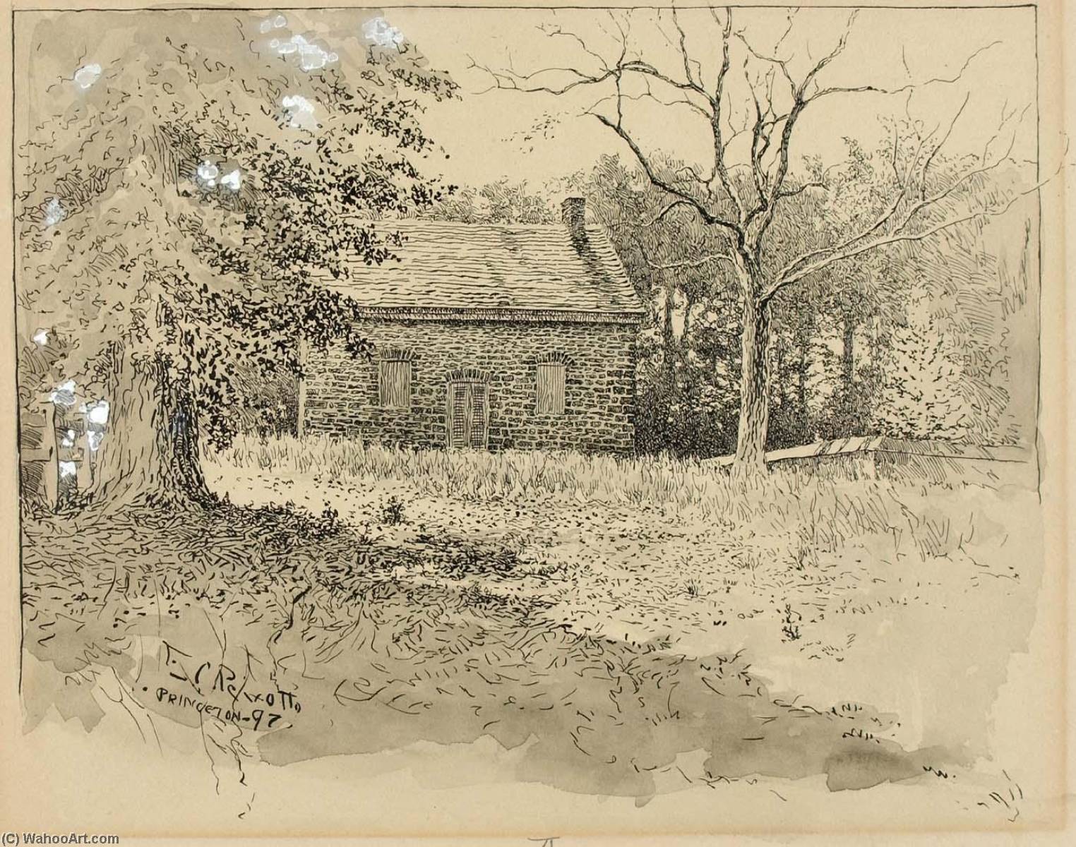 Wikioo.org - The Encyclopedia of Fine Arts - Painting, Artwork by Ernest Clifford Peixotto - Princeton Quaker Meeting House