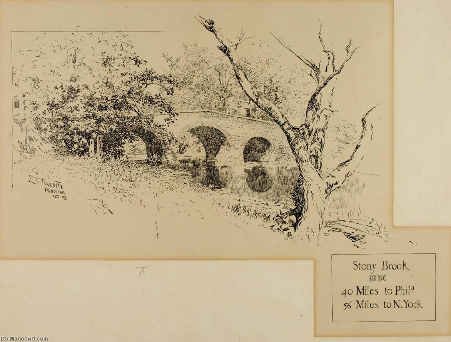 WikiOO.org - Енциклопедия за изящни изкуства - Живопис, Произведения на изкуството Ernest Clifford Peixotto - Brook Bridge