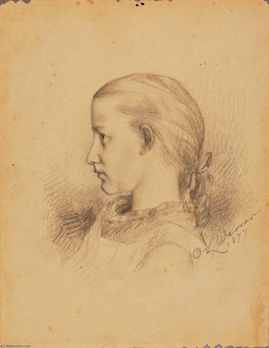 WikiOO.org - Encyclopedia of Fine Arts - Maalaus, taideteos Olin Levi Warner - Portrait of Carrie Elliott Warner
