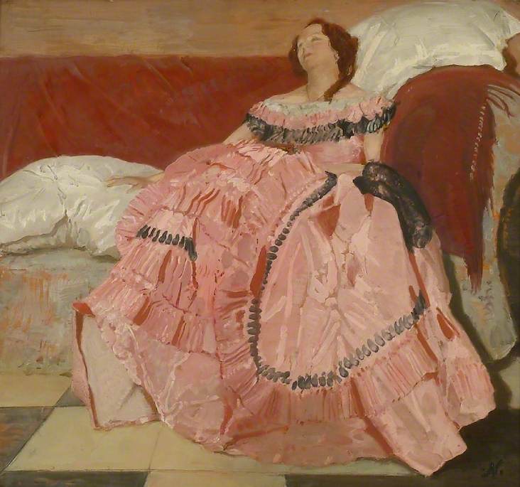 Wikioo.org - The Encyclopedia of Fine Arts - Painting, Artwork by William Newzam Prior Nicholson - The Pink Dress