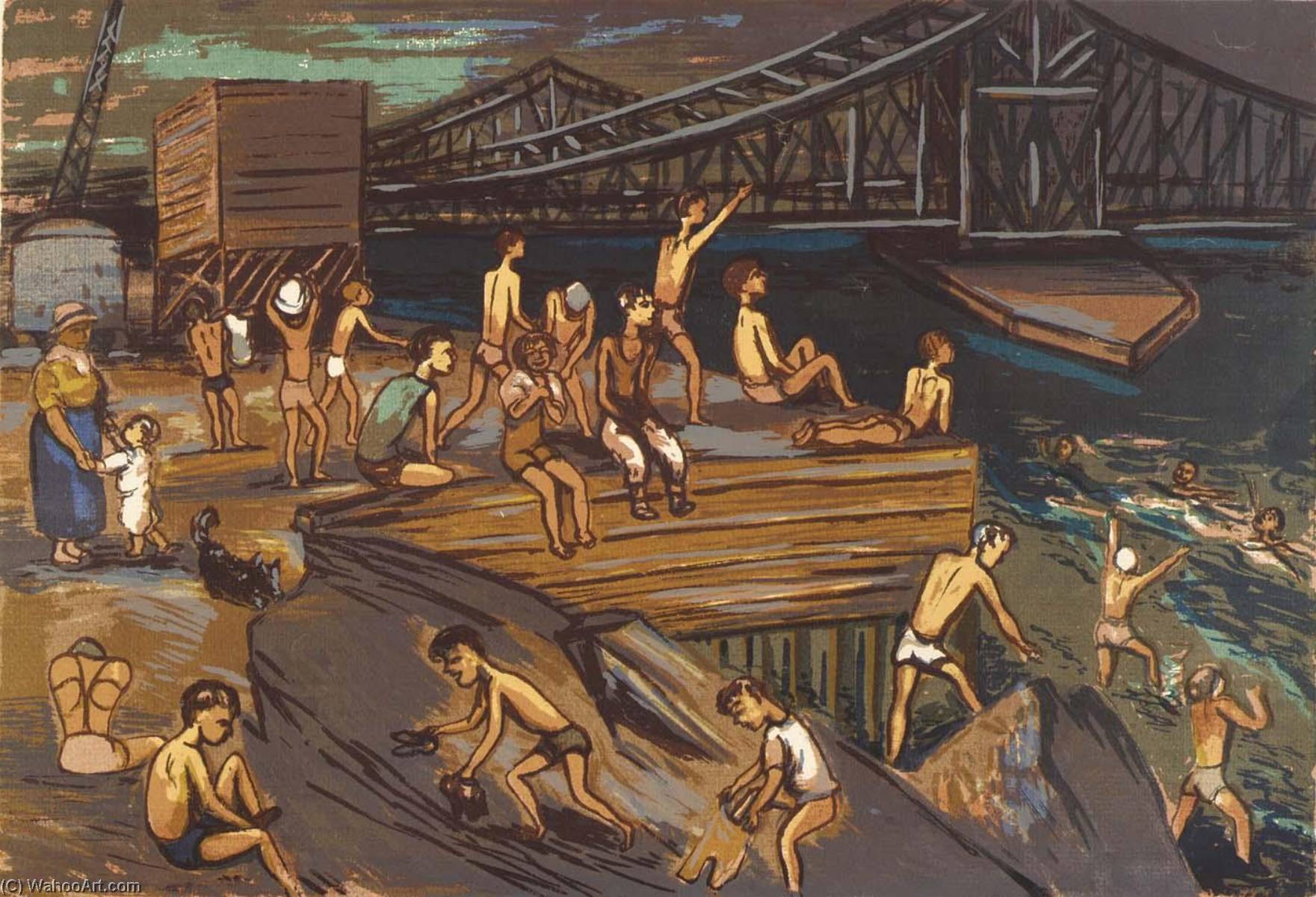 Wikioo.org – La Enciclopedia de las Bellas Artes - Pintura, Obras de arte de Elizabeth Olds - muerto final Playa