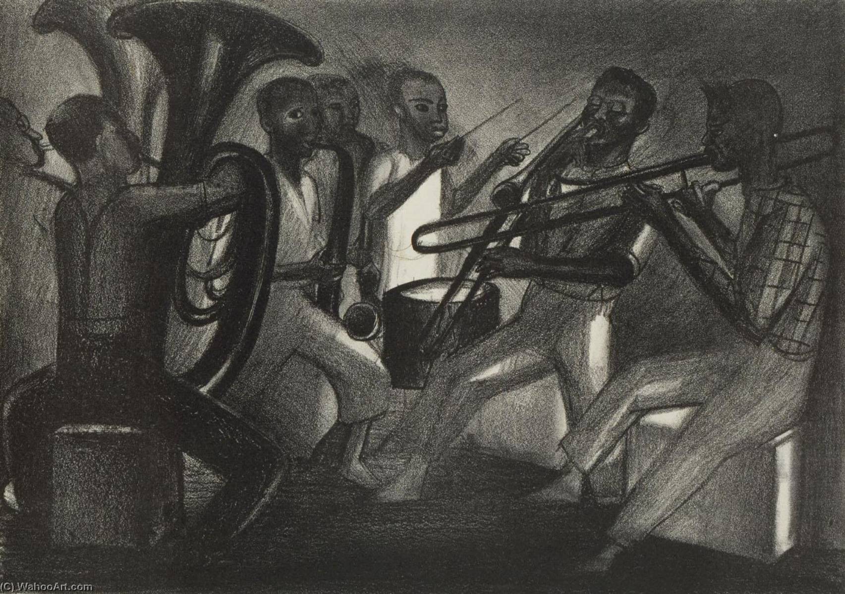 WikiOO.org - Enciclopedia of Fine Arts - Pictura, lucrări de artă Elizabeth Olds - Rhythm Band Harlem