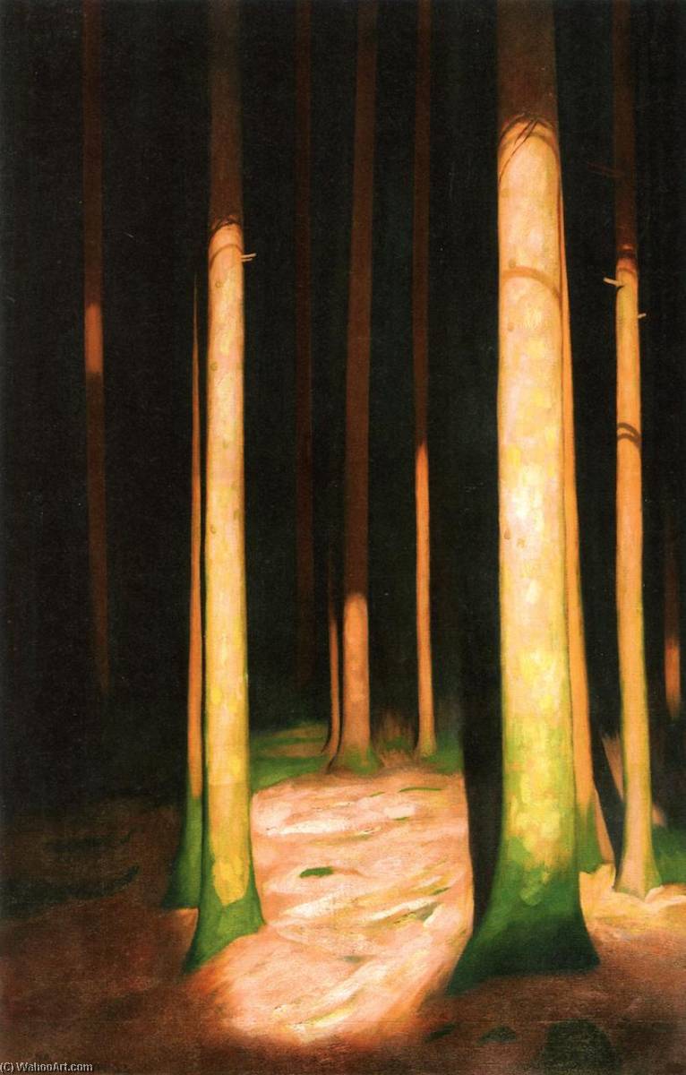 WikiOO.org – 美術百科全書 - 繪畫，作品 Hans Emmenegger - 在树林里