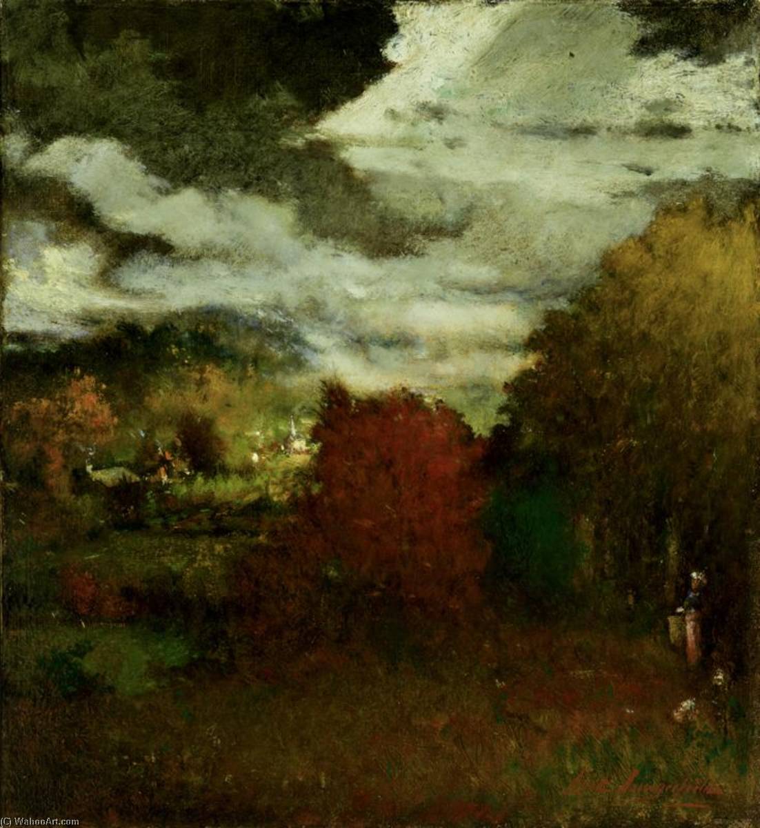 Wikioo.org - The Encyclopedia of Fine Arts - Painting, Artwork by Elliott Daingerfield - Mountain Village After A Storm