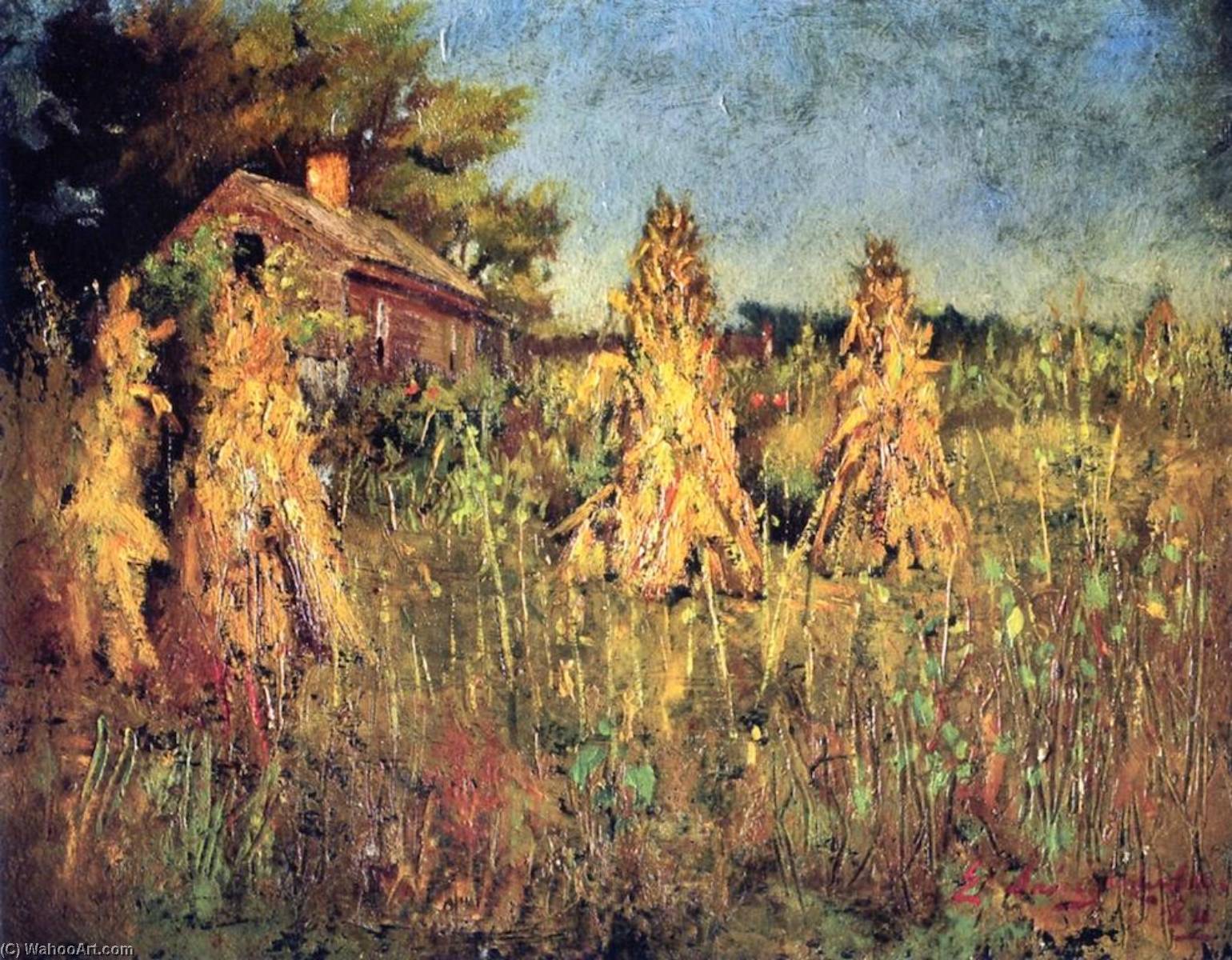 Wikioo.org - The Encyclopedia of Fine Arts - Painting, Artwork by Elliott Daingerfield - Home and Harvest