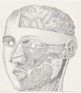 WikiOO.org – 美術百科全書 - 繪畫，作品 George Maciunas - 面对 解剖学  面膜