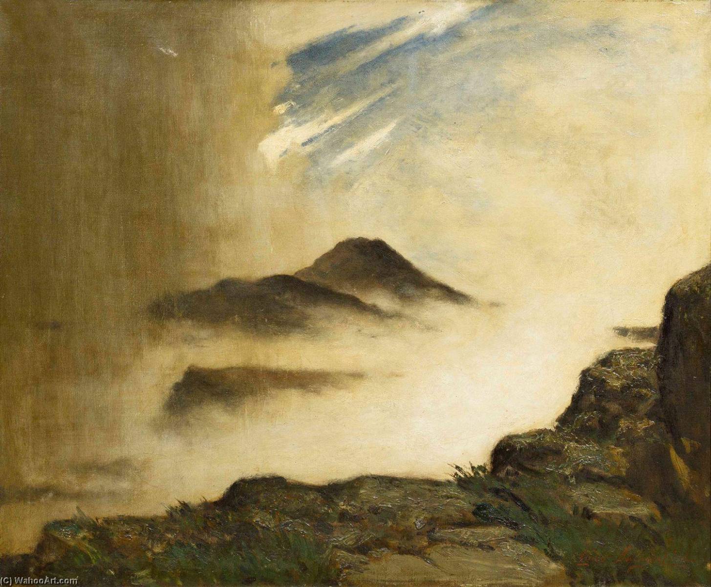 Wikioo.org – L'Encyclopédie des Beaux Arts - Peinture, Oeuvre de Elliott Daingerfield - drame sur  au  mont  haut