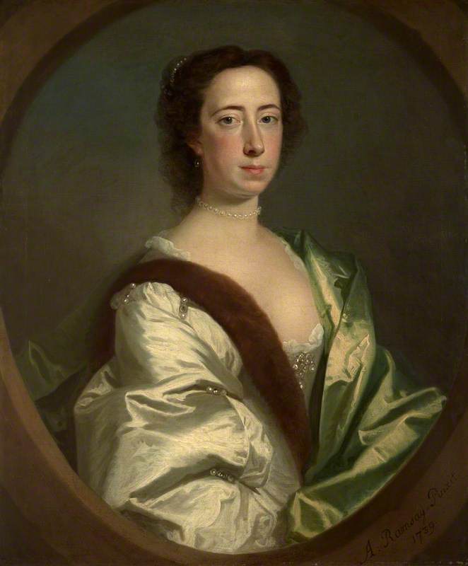 Wikoo.org - موسوعة الفنون الجميلة - اللوحة، العمل الفني Allan Ramsay - Lady Lucy Manners (1717–1788), Duchess of Montrose