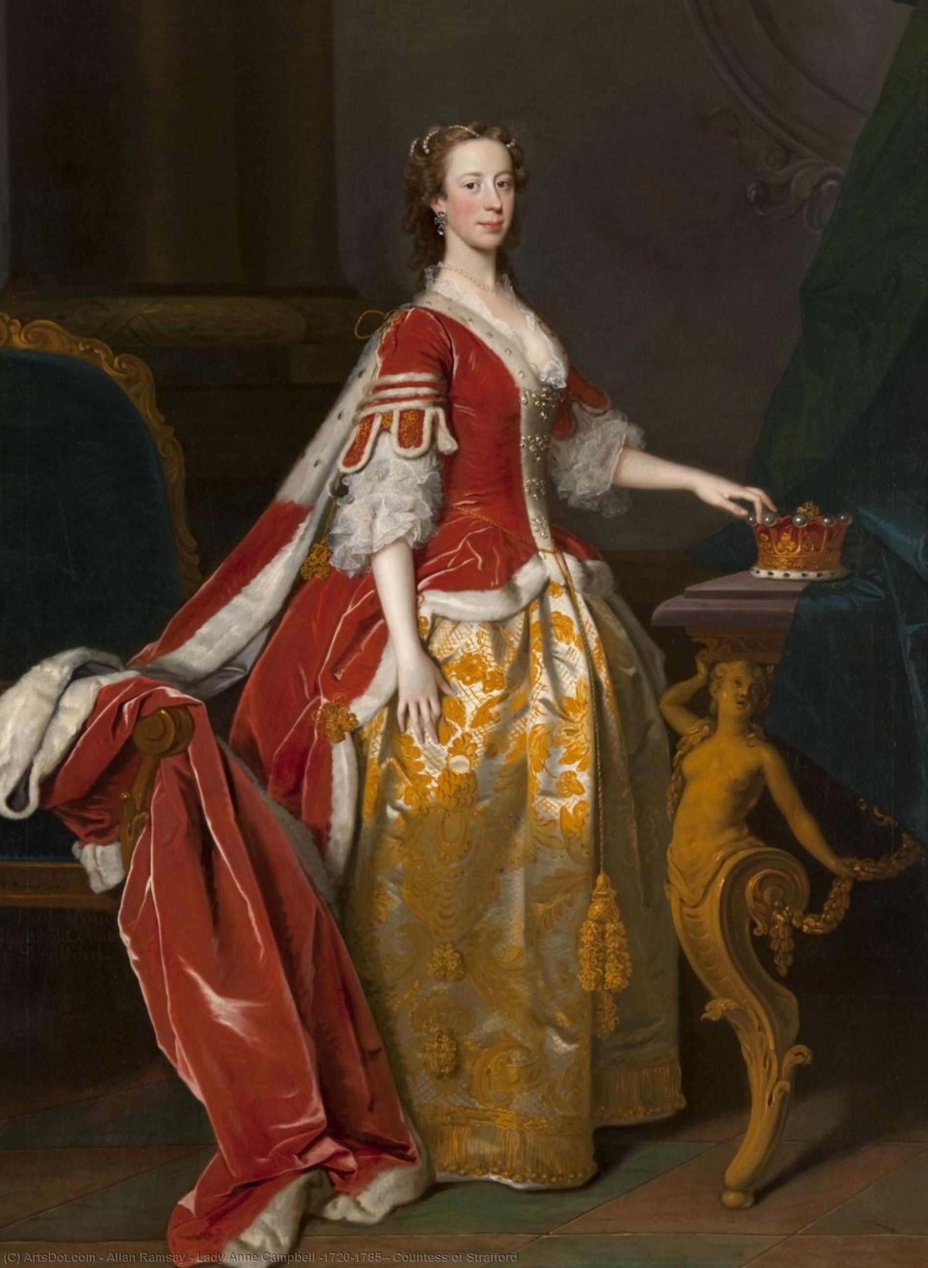 WikiOO.org - Encyclopedia of Fine Arts - Maalaus, taideteos Allan Ramsay - Lady Anne Campbell (1720–1785), Countess of Strafford