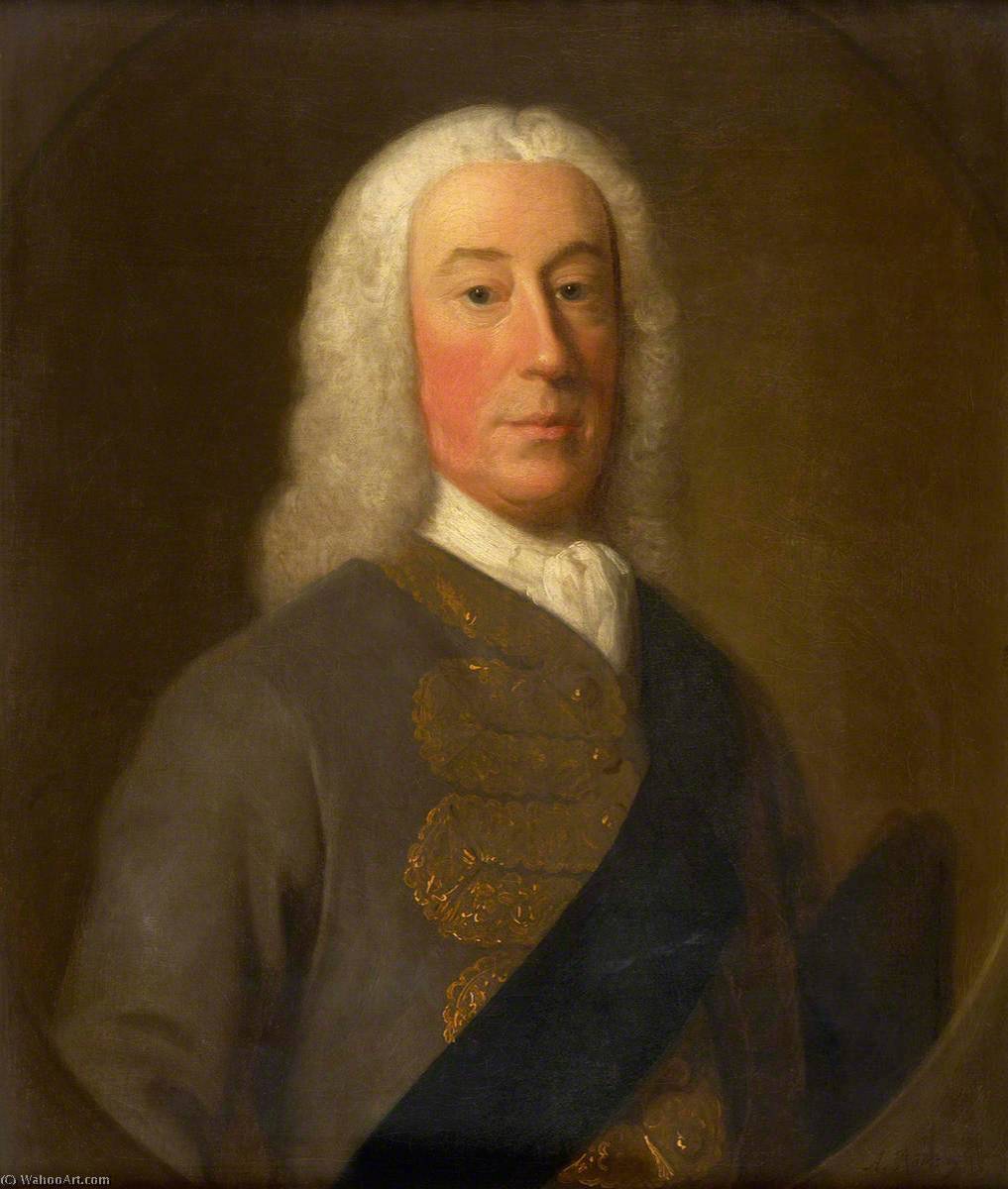 Wikioo.org - The Encyclopedia of Fine Arts - Painting, Artwork by Allan Ramsay - James Murray (1690–1764), 2nd Duke of Atholl