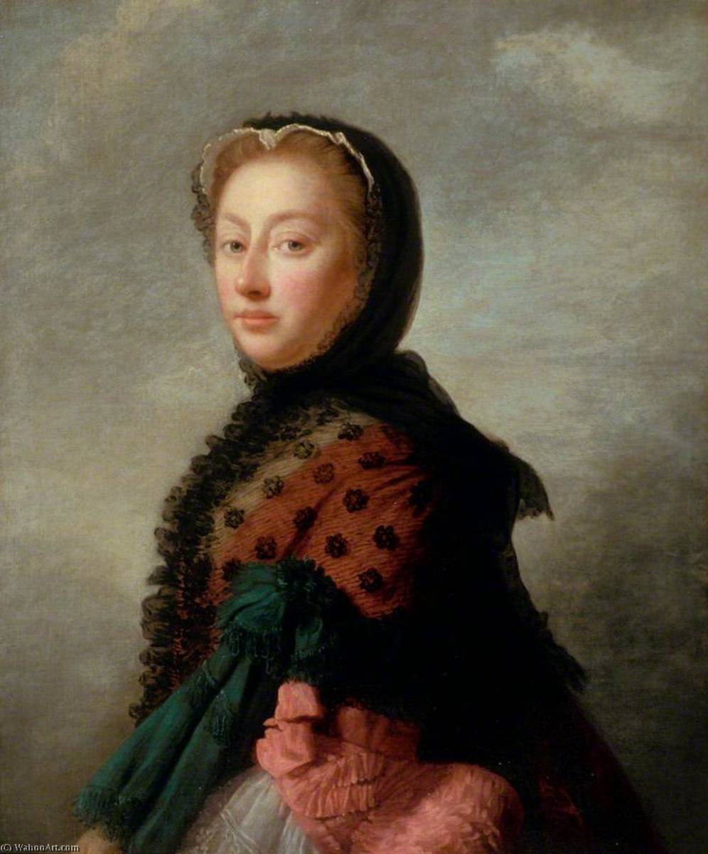 WikiOO.org - Encyclopedia of Fine Arts - Festés, Grafika Allan Ramsay - Augusta, Princess of Wales (1719–1772)