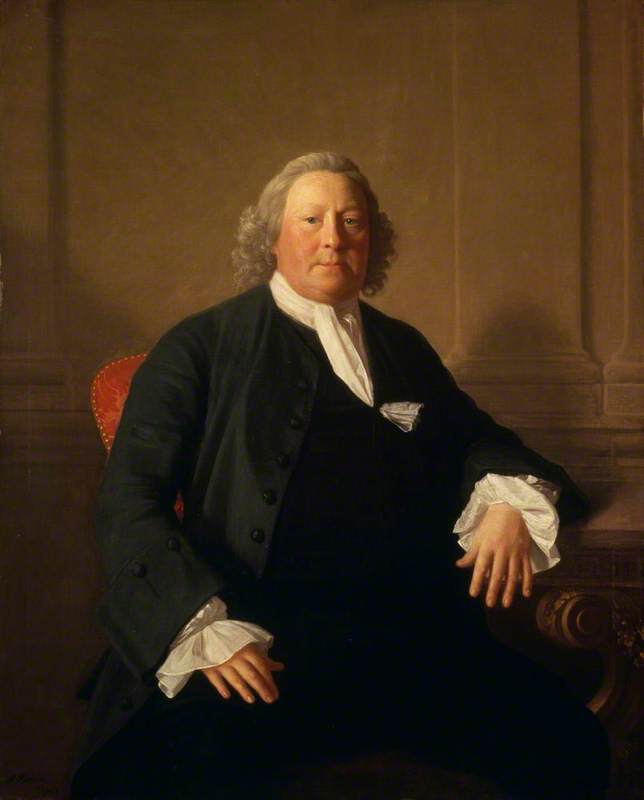 Wikioo.org - The Encyclopedia of Fine Arts - Painting, Artwork by Allan Ramsay - Hew Dalrymple (1690–1755), Lord Drummore, Scottish Judge