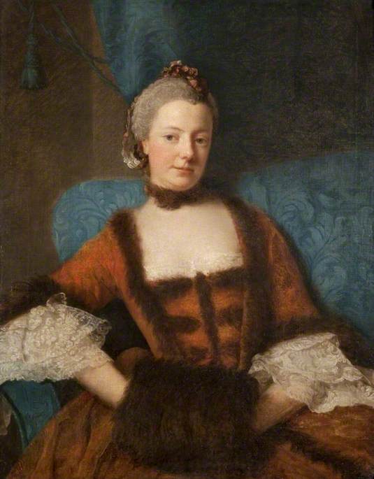 Wikioo.org – L'Enciclopedia delle Belle Arti - Pittura, Opere di Allan Ramsay - henrietta diana ( 1728–1761 ) , Vedova nobile Contessa di Stafford