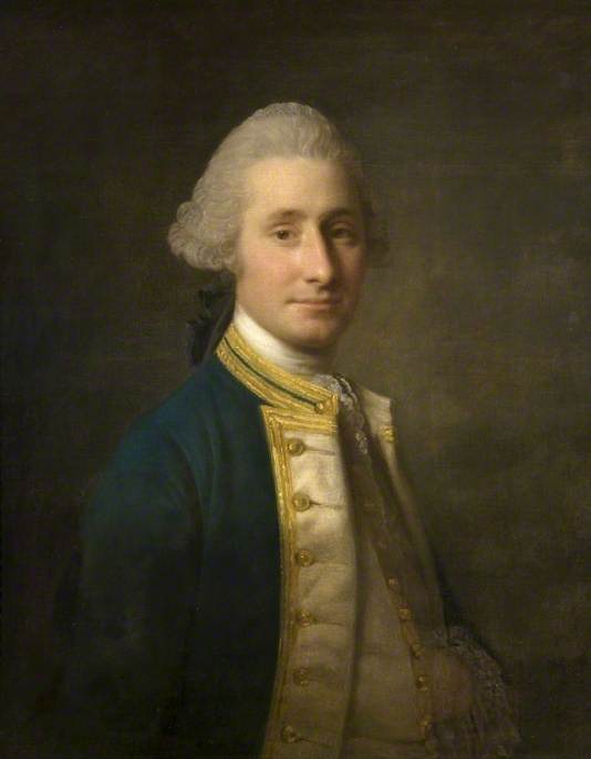 Wikoo.org - موسوعة الفنون الجميلة - اللوحة، العمل الفني Allan Ramsay - Captain Sir John Lindsay (1737–1788)