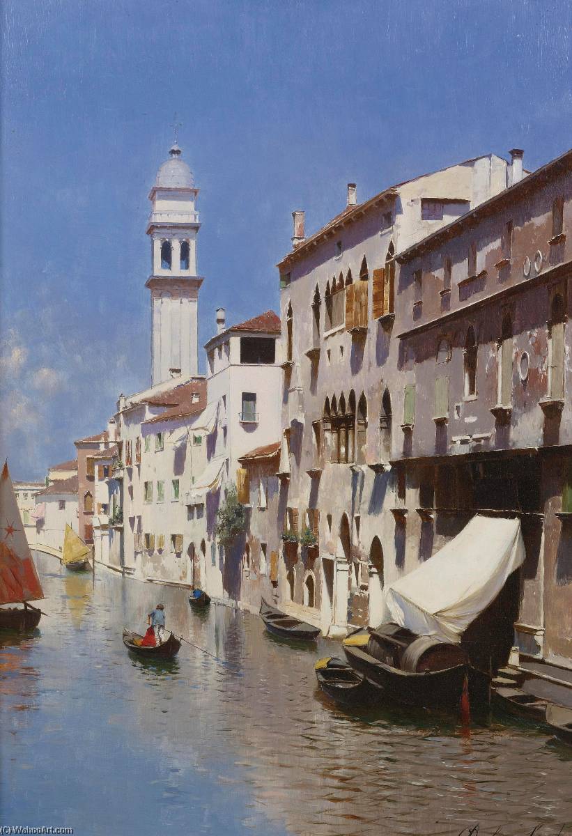 Wikioo.org - The Encyclopedia of Fine Arts - Painting, Artwork by Rubens Santoro - Venetian Canal
