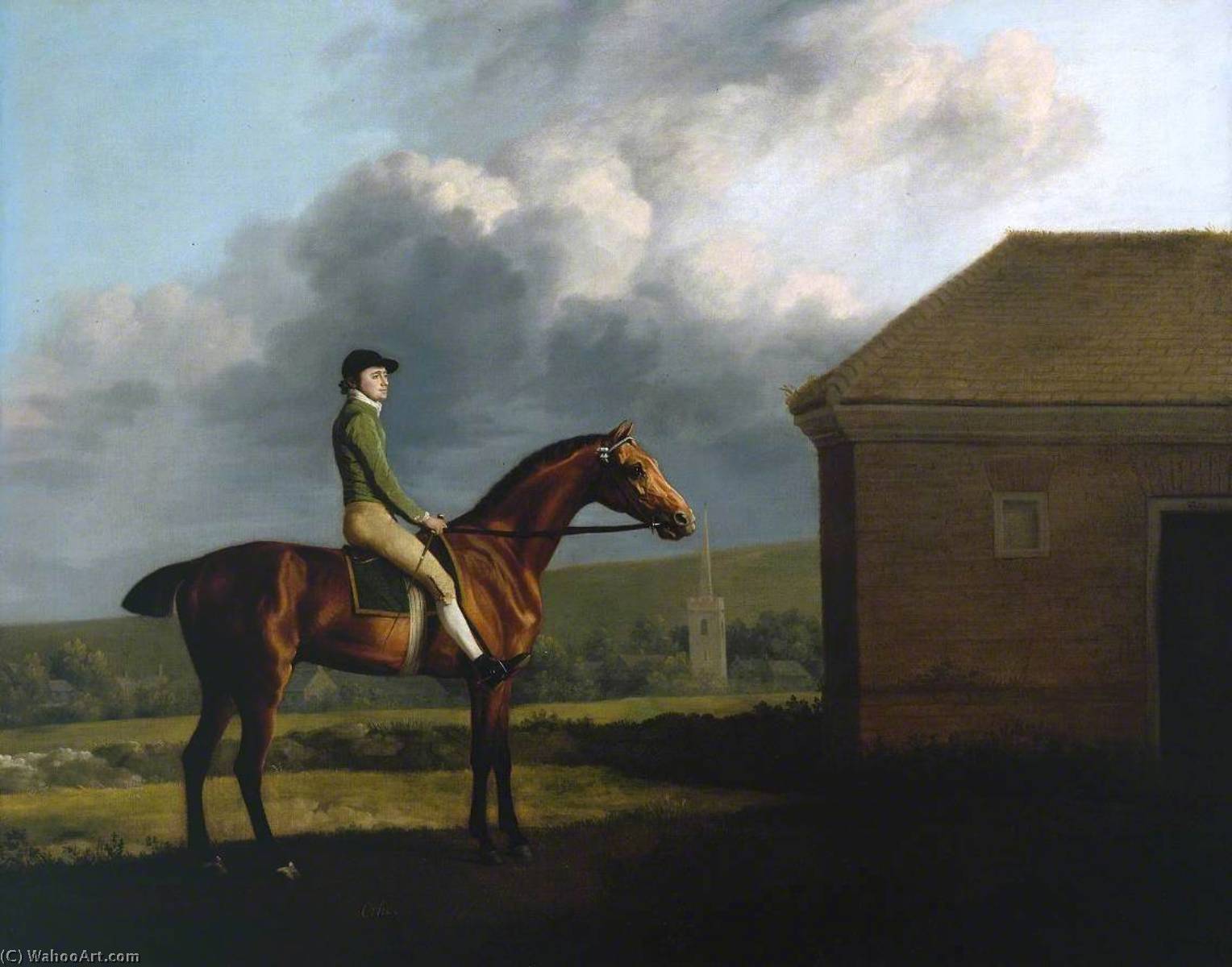 Wikioo.org - The Encyclopedia of Fine Arts - Painting, Artwork by George Stubbs - Otho, with John Larkin up