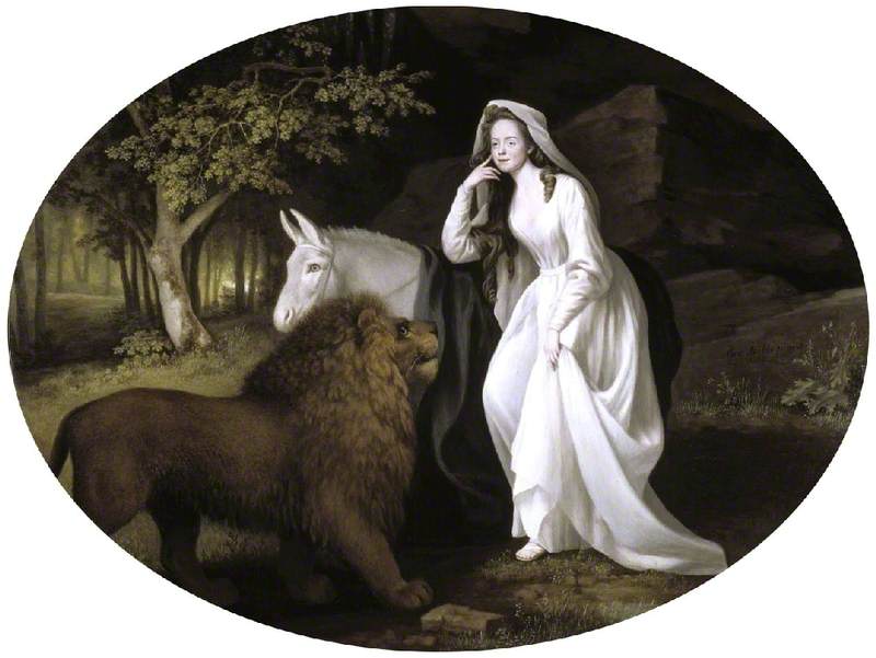 WikiOO.org - Encyclopedia of Fine Arts - Maleri, Artwork George Stubbs - Isabella Salstonstall as Una in Spenser's 'Faerie Queene'