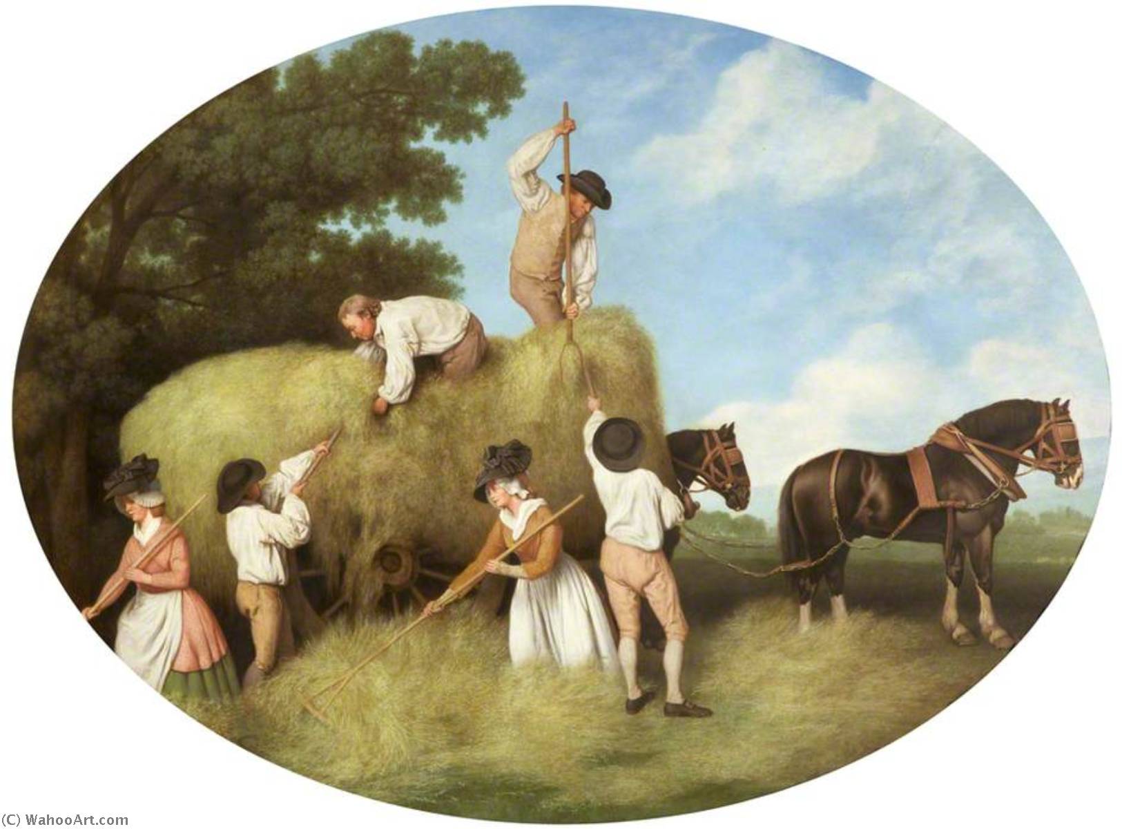 WikiOO.org - Енциклопедия за изящни изкуства - Живопис, Произведения на изкуството George Stubbs - Haycarting