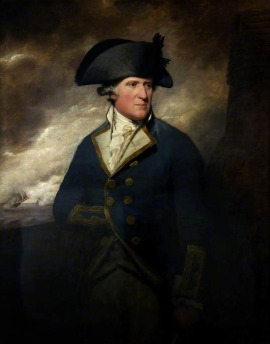 Wikioo.org - Die Enzyklopädie bildender Kunst - Malerei, Kunstwerk von Henry Raeburn Dobson - Porträt von einem Kapitän , RN