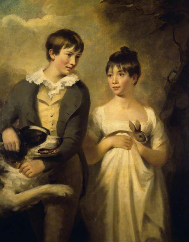 WikiOO.org - Encyclopedia of Fine Arts - Lukisan, Artwork Henry Raeburn Dobson - The Children of Professor Dugald Stewart George (d.1809), and Maria (d.1846), as Children