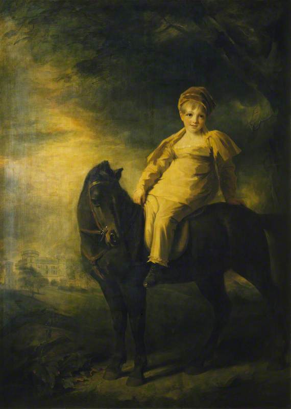 Wikioo.org - The Encyclopedia of Fine Arts - Painting, Artwork by Henry Raeburn Dobson - Archibald Montgomerie (1812–1861), Later 13th Earl of Eglinton, PC, KT, as a Boy on Horseback