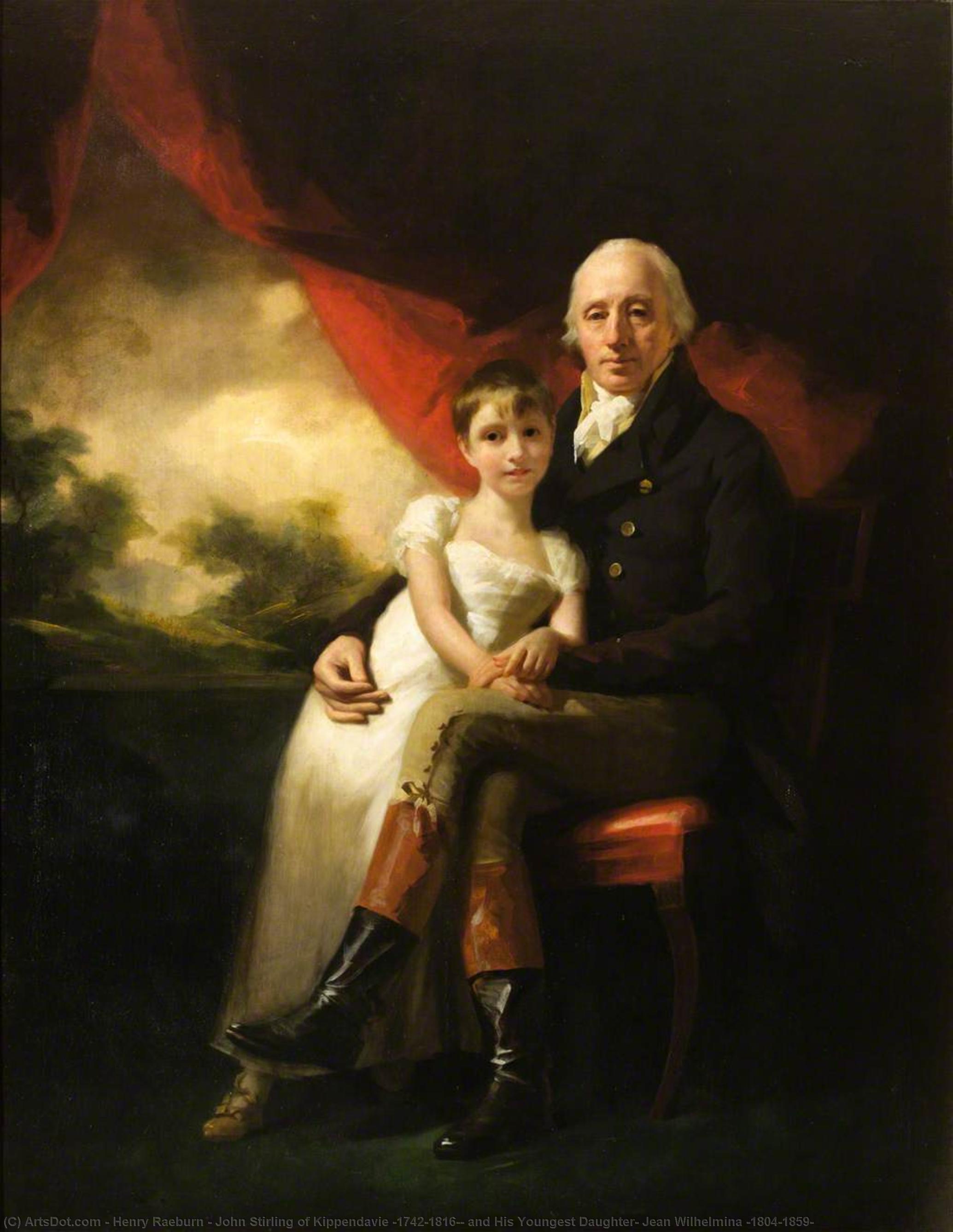 Wikioo.org - The Encyclopedia of Fine Arts - Painting, Artwork by Henry Raeburn - John Stirling of Kippendavie (1742–1816), and His Youngest Daughter, Jean Wilhelmina (1804–1859)