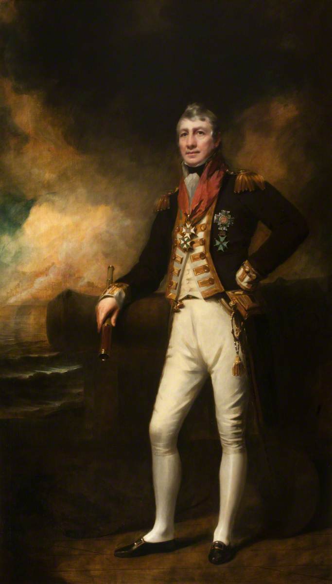 Wikioo.org - Die Enzyklopädie bildender Kunst - Malerei, Kunstwerk von Henry Raeburn Dobson - admiral sir david milne ( 1763–1845 )