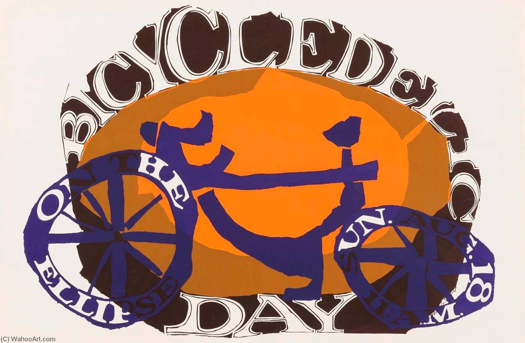 WikiOO.org - אנציקלופדיה לאמנויות יפות - ציור, יצירות אמנות Lloyd Mcneill - Bicycledelic on the Ellipse Day