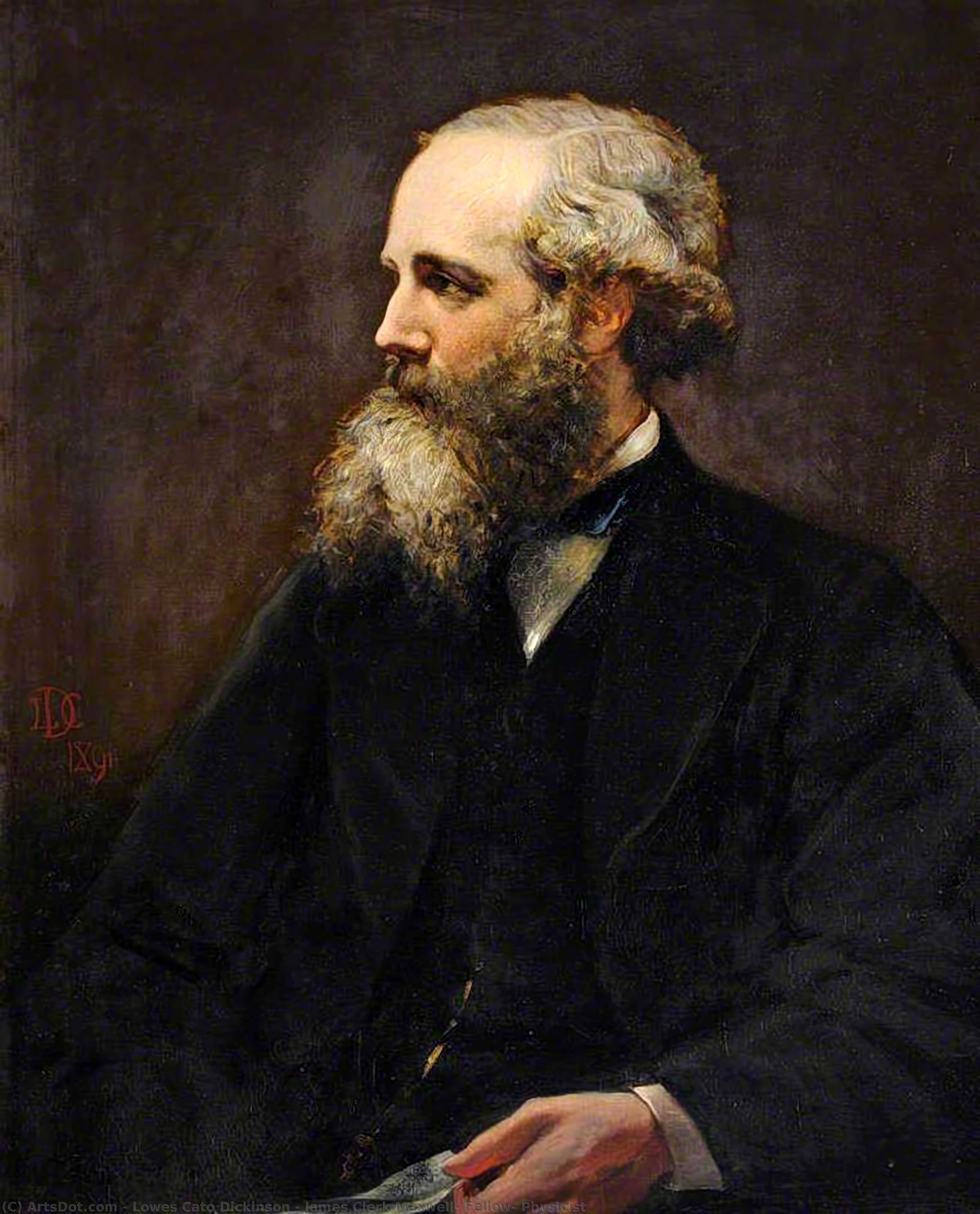 Wikioo.org - The Encyclopedia of Fine Arts - Painting, Artwork by Lowes Cato Dickinson - James Clerk Maxwell, Fellow, Physicist
