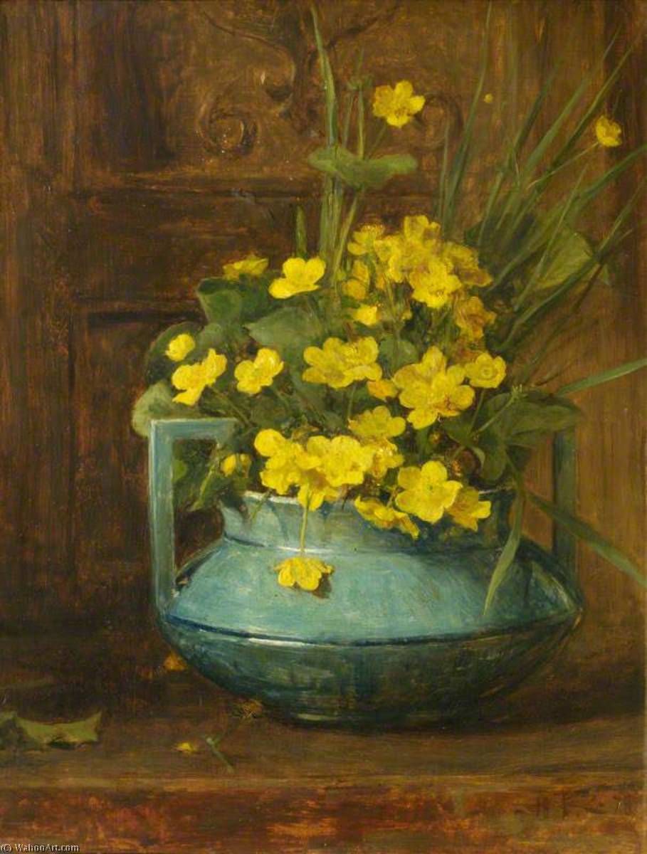 Wikioo.org - The Encyclopedia of Fine Arts - Painting, Artwork by George Agnew Reid - Marsh Marigolds