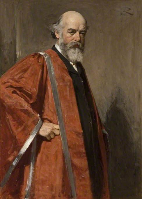 WikiOO.org - Enciklopedija dailės - Tapyba, meno kuriniai George Agnew Reid - Sir Oliver Lodge (1851–1940), FRS, Principal