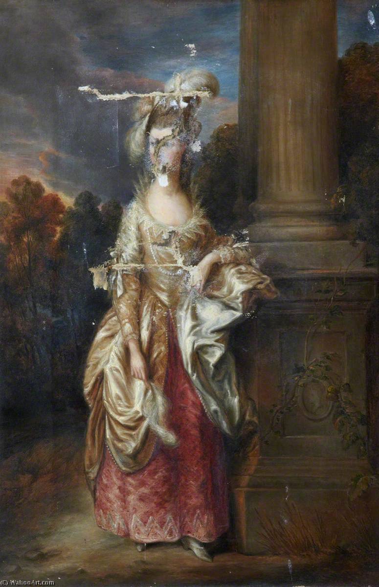 WikiOO.org - Εγκυκλοπαίδεια Καλών Τεχνών - Ζωγραφική, έργα τέχνης George Agnew Reid - The Honourable Mrs Graham (after Thomas Gainsborough)