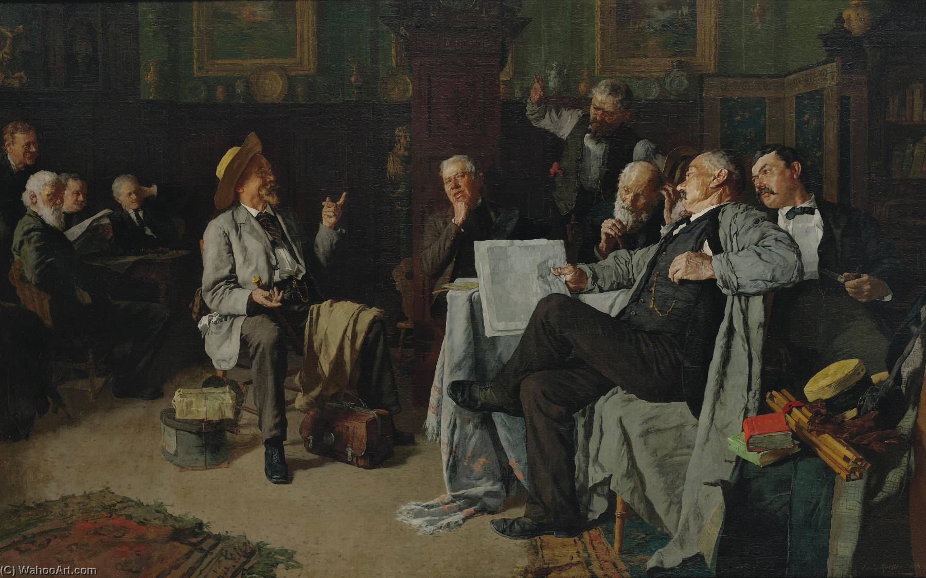 Wikioo.org - The Encyclopedia of Fine Arts - Painting, Artwork by Louis Charles Moeller - The Dubious Tale