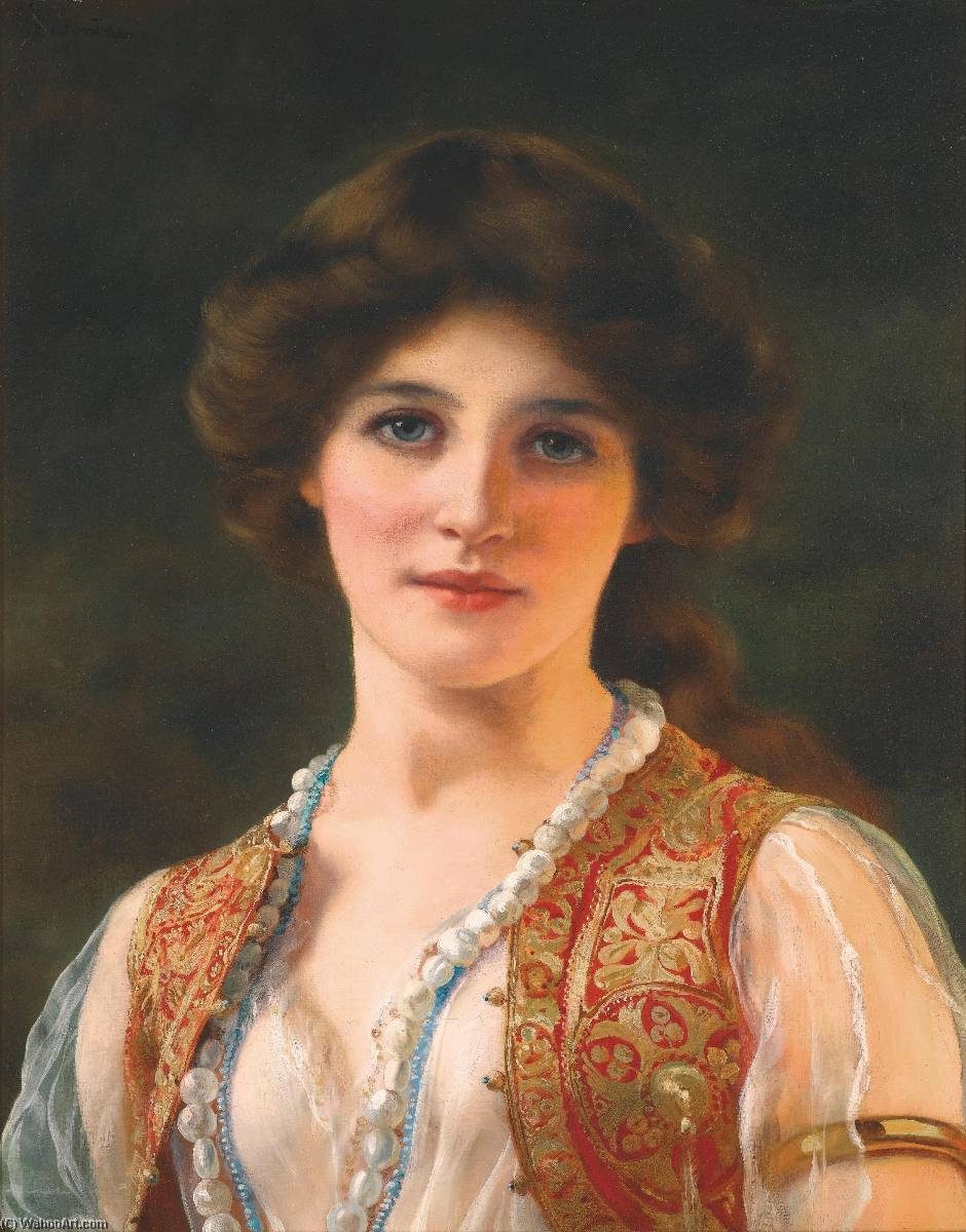 Wikioo.org - The Encyclopedia of Fine Arts - Painting, Artwork by William Clarke Wontner - an eastern beauty