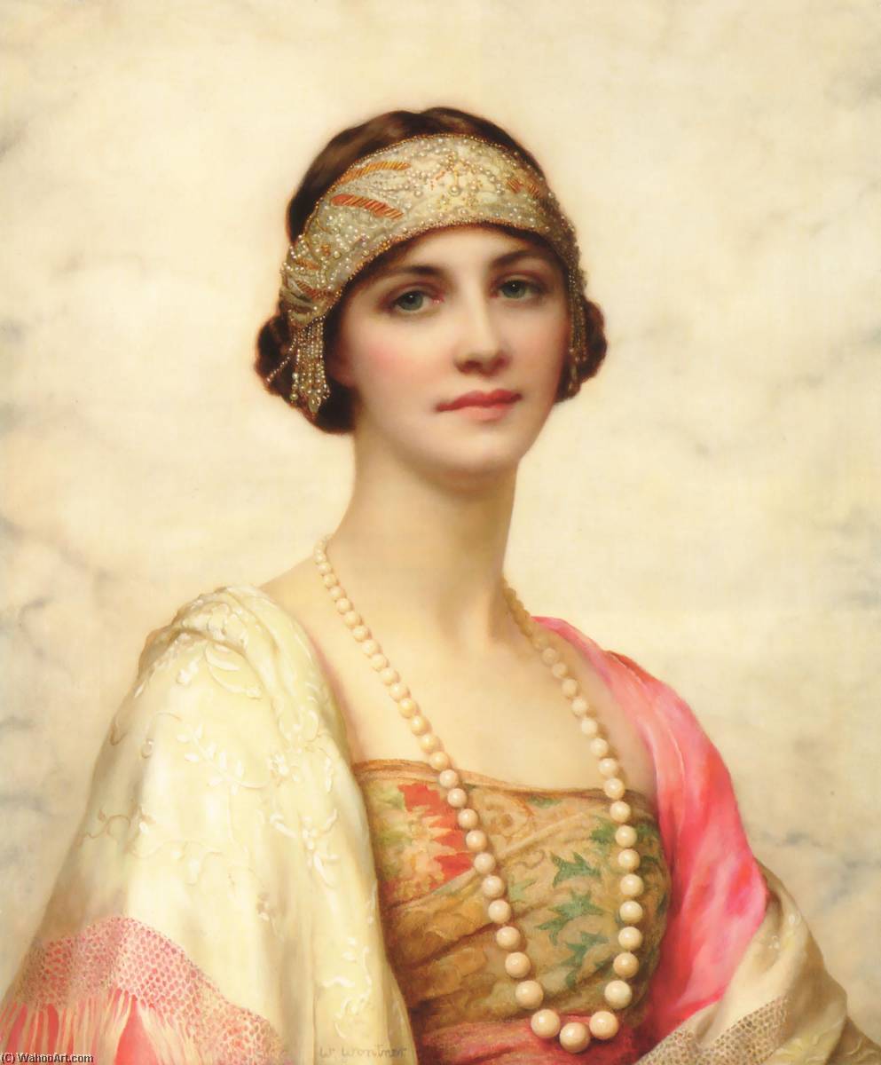 Wikioo.org - The Encyclopedia of Fine Arts - Painting, Artwork by William Clarke Wontner - An Elegant Beauty