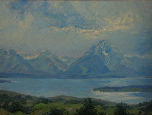 WikiOO.org - Encyclopedia of Fine Arts - Maalaus, taideteos Mary Agnes Yerkes - Afternoon Shower Over Mt. Moran, (painting)