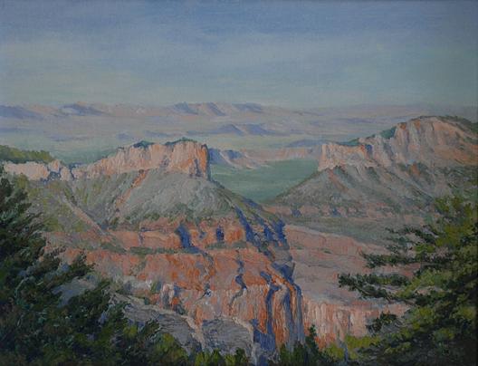 Wikioo.org - The Encyclopedia of Fine Arts - Painting, Artwork by Mary Agnes Yerkes - Point Imperial, North Rim, (painting)