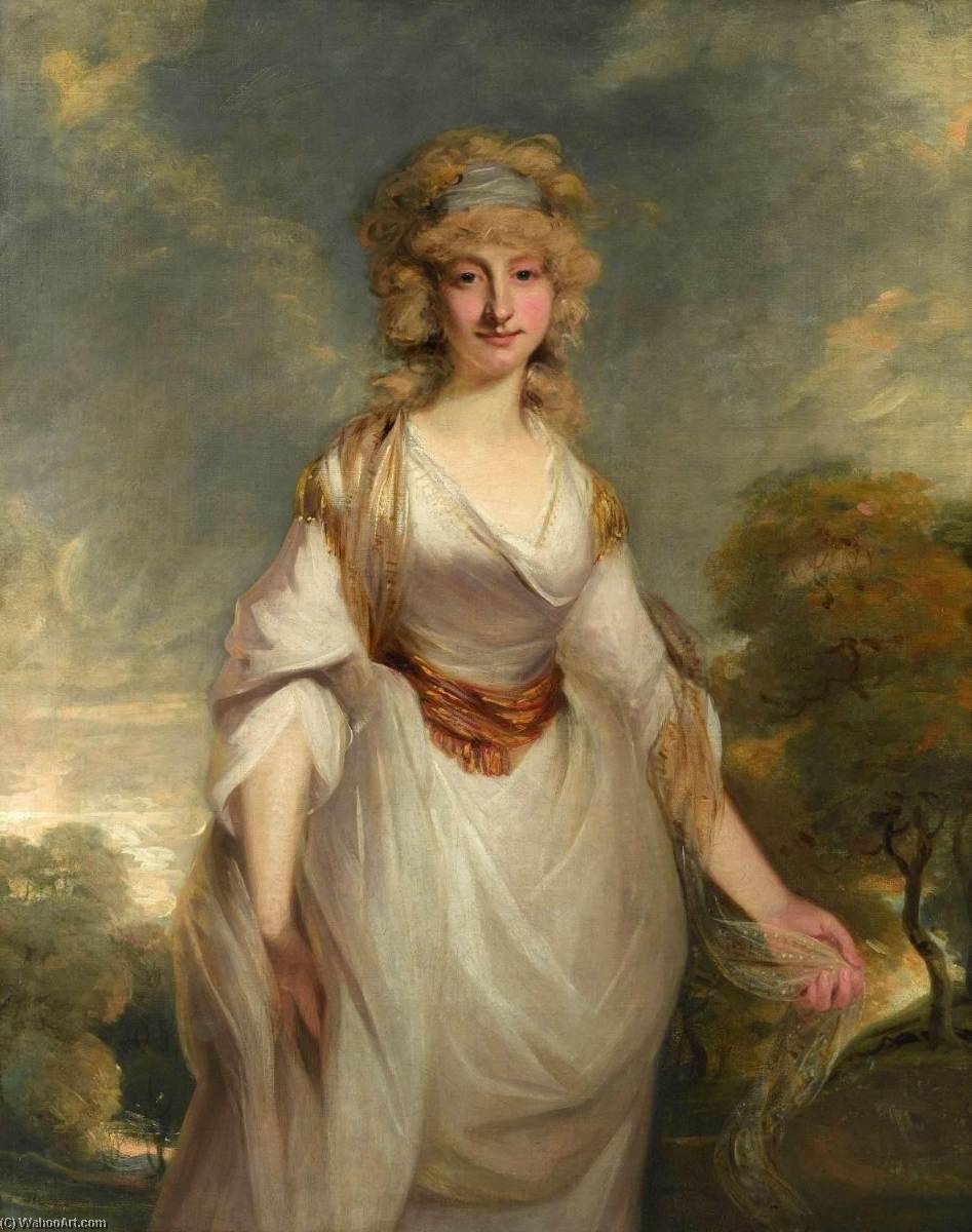 Wikioo.org - The Encyclopedia of Fine Arts - Painting, Artwork by Richard Cosway - Portrait of Lady Almeria Carpenter
