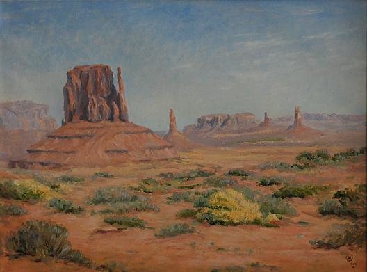WikiOO.org - Енциклопедия за изящни изкуства - Живопис, Произведения на изкуството Mary Agnes Yerkes - Autumn in Monument Valley, (painting)