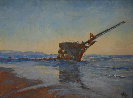 Wikioo.org - สารานุกรมวิจิตรศิลป์ - จิตรกรรม Mary Agnes Yerkes - Wreck of Peter Iredale, (painting)