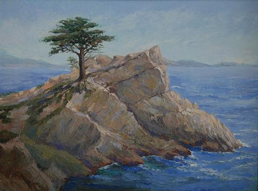 Wikioo.org - The Encyclopedia of Fine Arts - Painting, Artwork by Mary Agnes Yerkes - Midway Cypress Point, (painting)