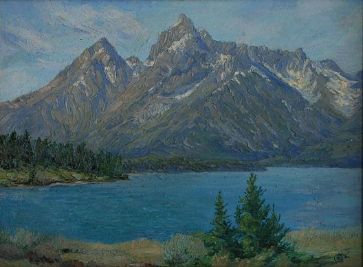 Wikioo.org - Encyklopedia Sztuk Pięknych - Malarstwo, Grafika Mary Agnes Yerkes - Grand Teton Range, (painting)