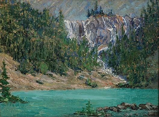Wikioo.org - Encyklopedia Sztuk Pięknych - Malarstwo, Grafika Mary Agnes Yerkes - Seven Veils Falls, (painting)