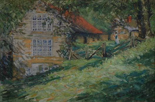 Wikoo.org - موسوعة الفنون الجميلة - اللوحة، العمل الفني Mary Agnes Yerkes - The Old Mill, (painting)